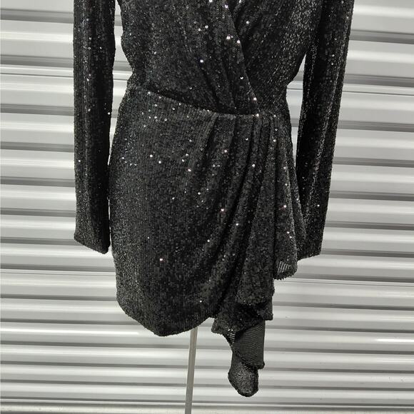 $498 NWT Ronny Kobo Women's Jerry Dress XS Black Sequin Formal Cocktail Party - Picture 7 of 14